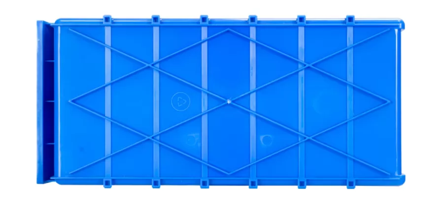 Ящик сплошной 400×185×100 мм, объем 7.4 л., арт.: 6003, синий, код: 10460