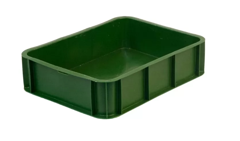 Ящик сплошной 430×330×110 мм, объем 12 л., арт.: 405, зелёный, код: 00433