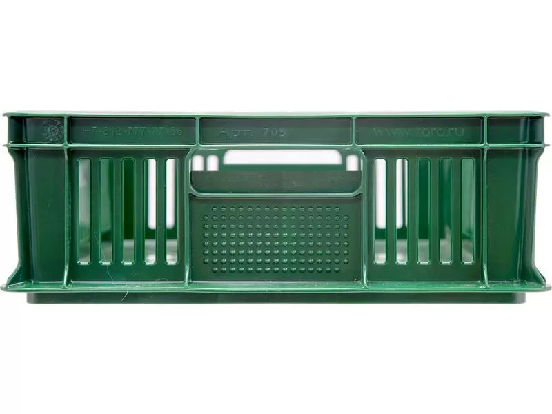 Ящик перфорированный 600×400×140, арт.: 705.01.03, объём 27, зелёный, код: 17413