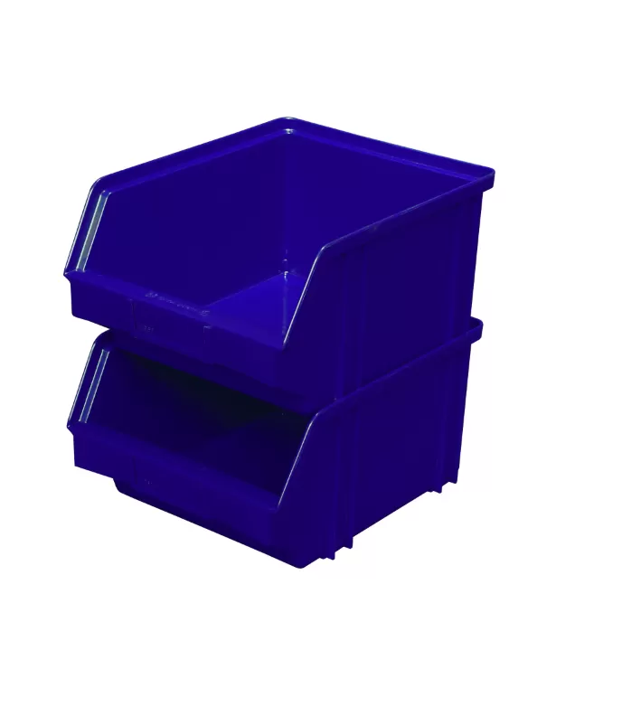 Ящик сплошной 290×230×150 мм, объем 10.01 л., арт.: 7962, синий, код: 01686