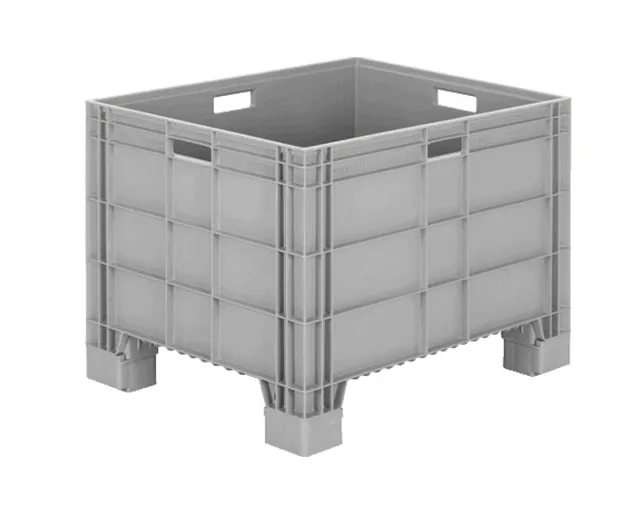 Полубокс п/э 800х600х580 сплошной, с ручками, на ножках, код: 40543