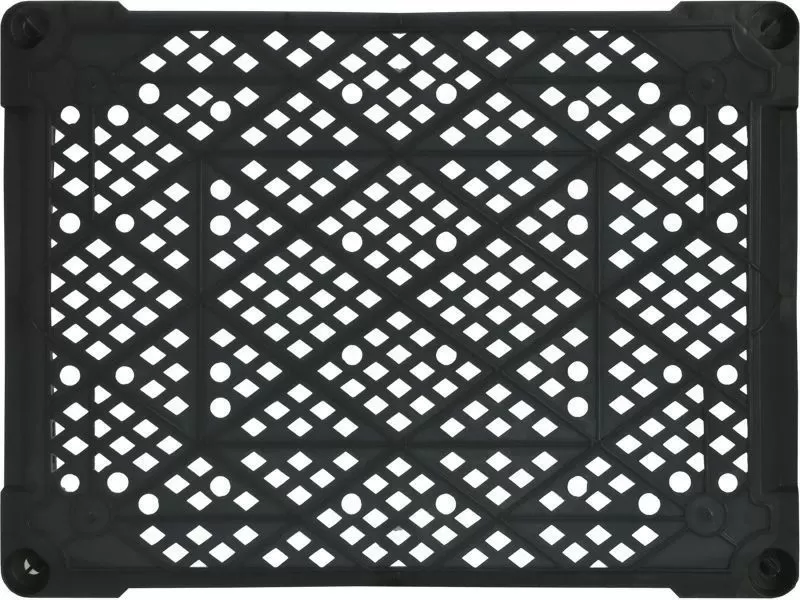 Ящик перфорированный 400×300×110, арт.: 101, объём 9, чёрный, код: 13154