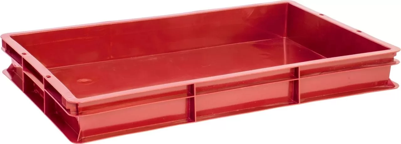 Ящик сплошной 600×400×75 мм, объем 15 л., арт.: 424, красный, код: 06179