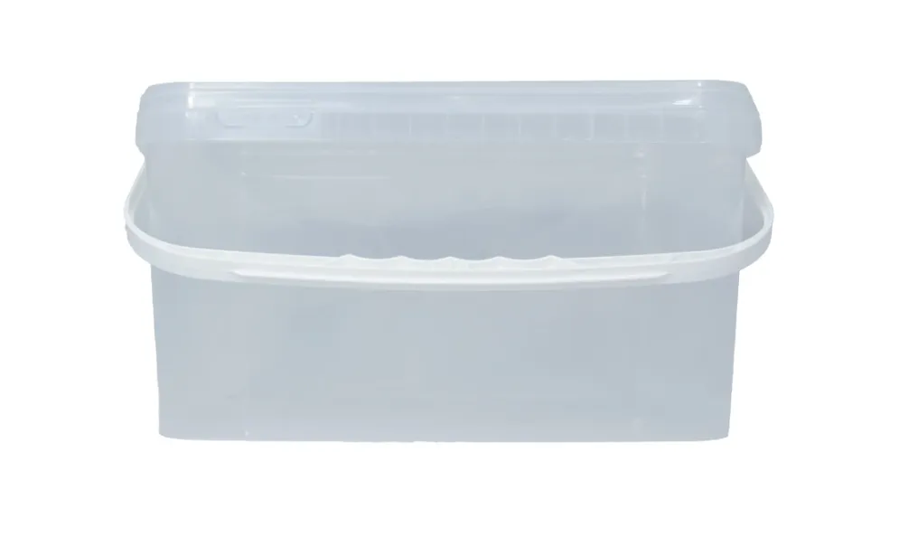 Ведро п/п 5,8л. прямоугольное, с прозрачной крышкой, с ручкой пластик, код: 37376