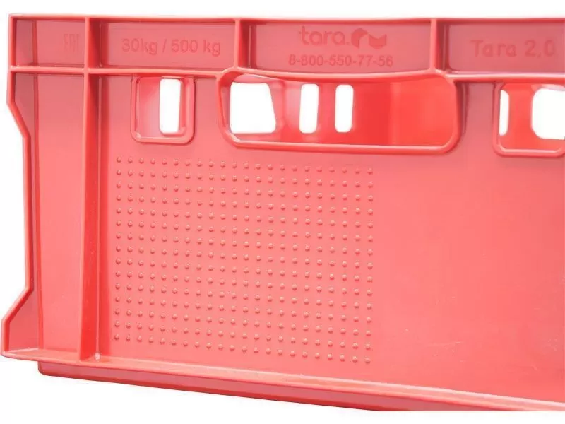 Ящик мясной 600х400х200 сплошной, дно гладкое, код: 22510