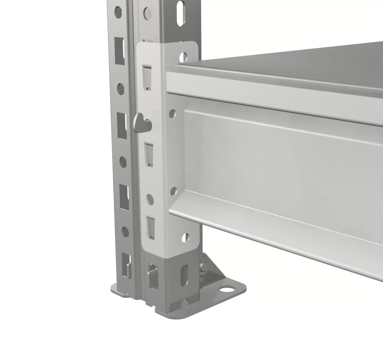 Стеллаж грузовой MS Pro Z с металлическим настилом 2500х1200x500/4