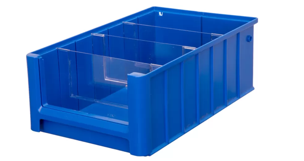 Ящик сплошной 400×234×140 мм, объем 13.1 л., арт.: SK 4214, синий, код: 12375