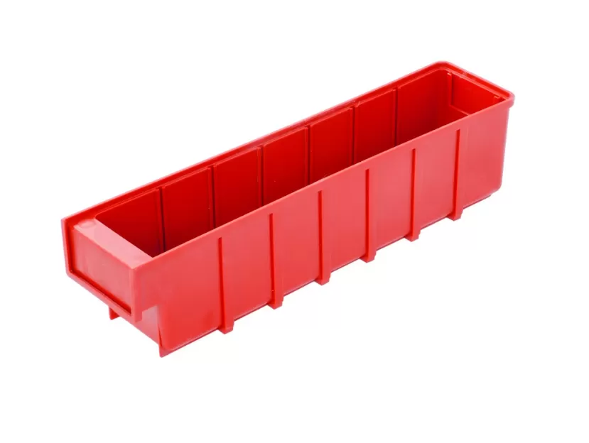 Ящик сплошной 400×92×100 мм, объем 3.68 л., арт.: 6006, красный, код: 15116