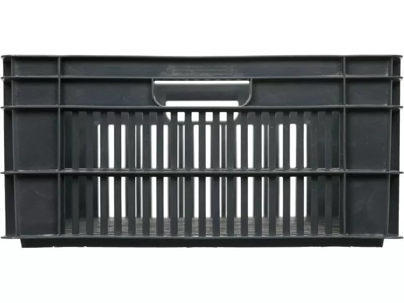 Ящик перфорированный 600×400×190, арт.: 106, объём 48, чёрный, код: 00363