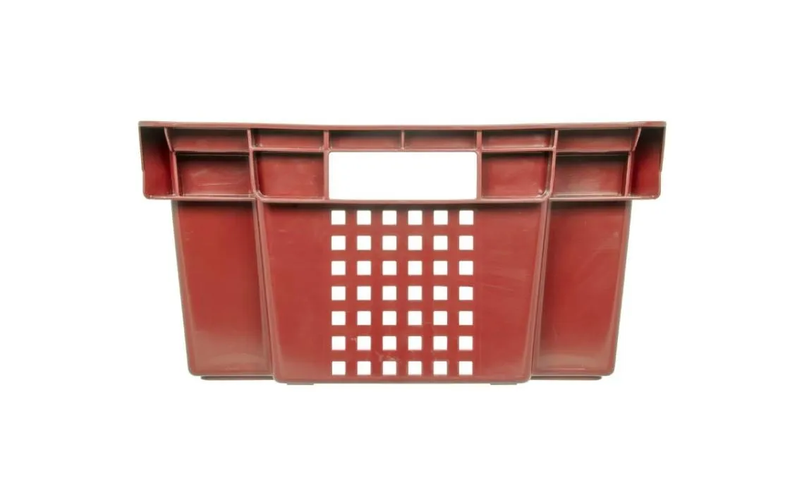 Ящик перфорированный 600×400×200, арт.: 102-1, объём 38, красный, код: 02348