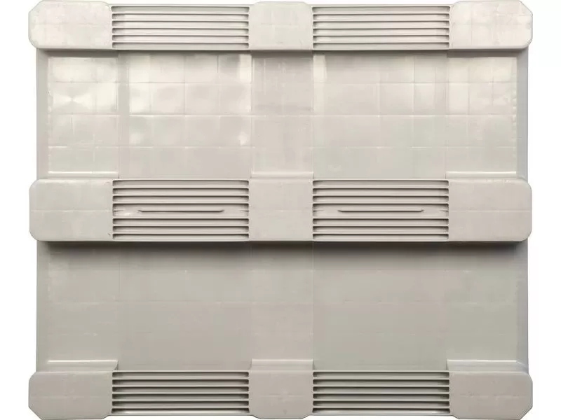 Паллет 1200х1000х160 мм (cплошной на3-х полозьях) гигиенический, арт. IR 1210-3R-G серый, код: 10122