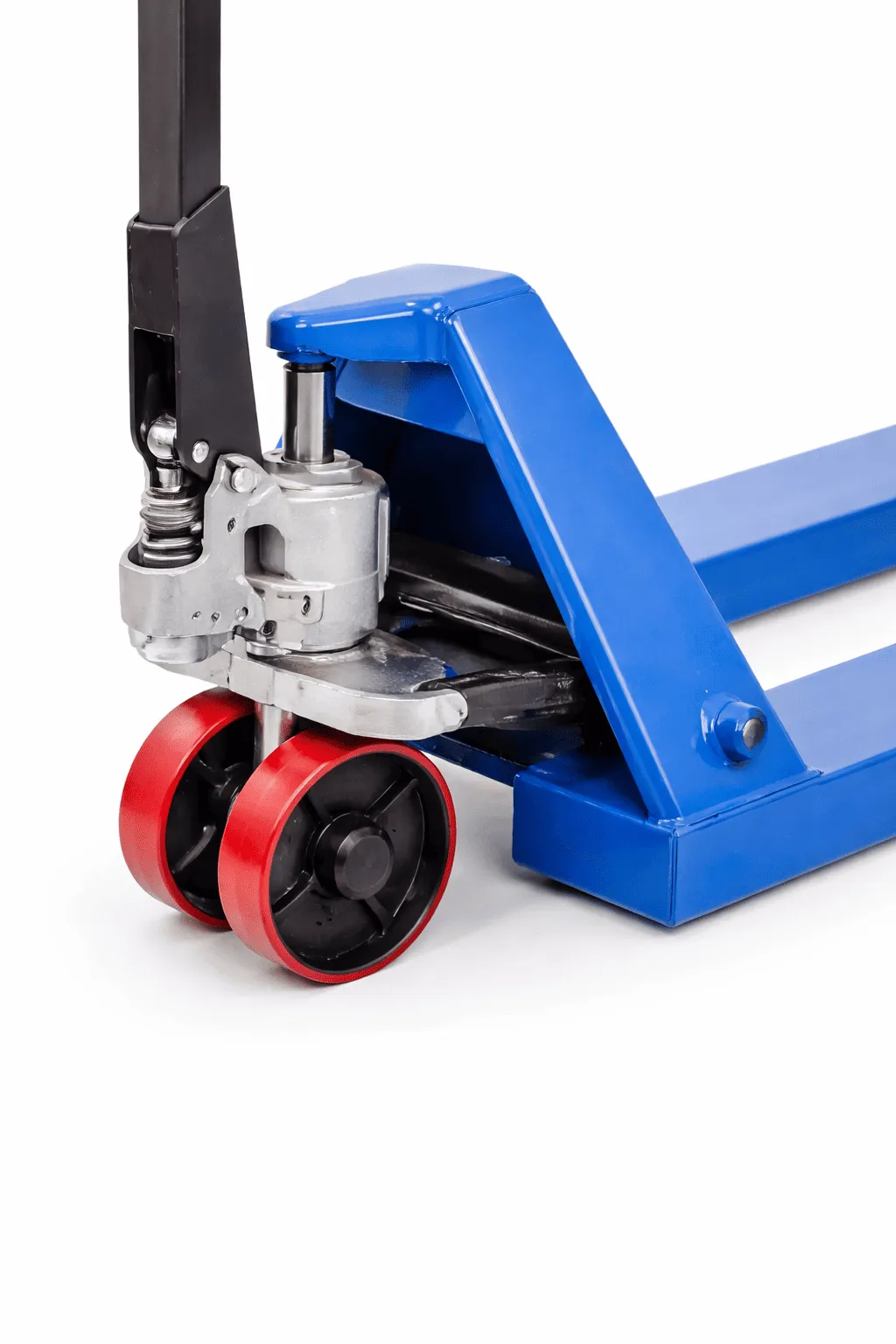 Гидравлическая тележка 2500 кг, вилы 1500 мм, ролики PU, колёса PU	