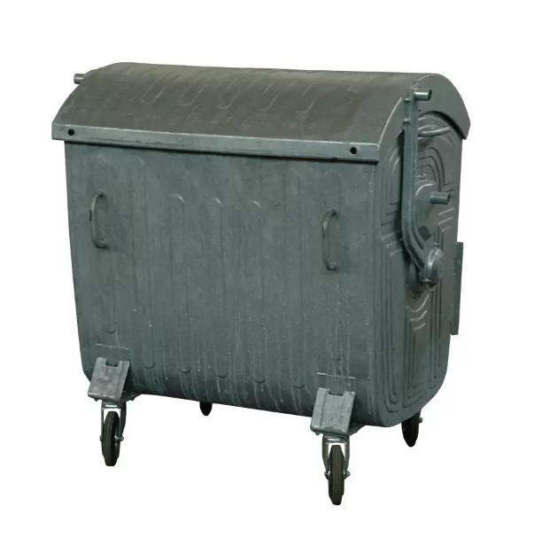 Мусорный контейнер на колёсах (1100 л) оцинкованный, арт. МКЦ-1100 , код: 02931