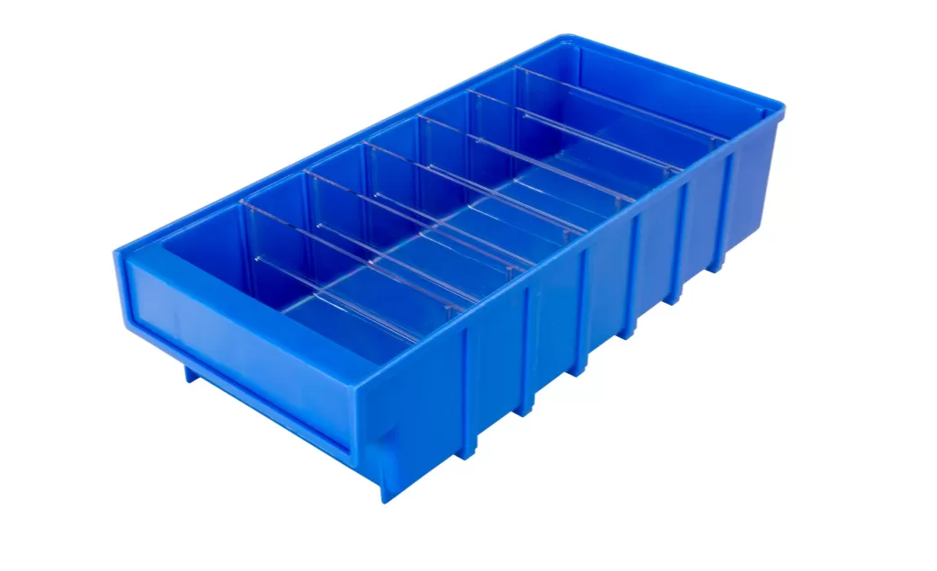 Ящик сплошной 400×185×100 мм, объем 7.4 л., арт.: 6003, синий, код: 10460