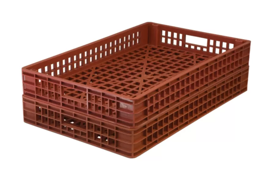 Ящик перфорированный 740×460×102, арт.: 402, объём 25, красный, код: 00451