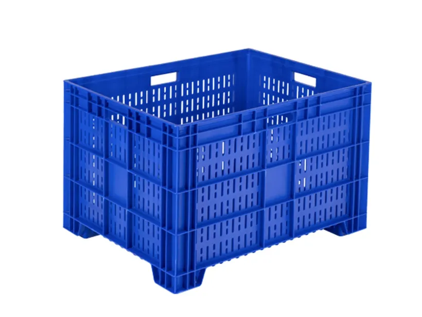 Полубокс п/э 800х600х500 перфорированный, с ручкой, на ножках, код: 40549