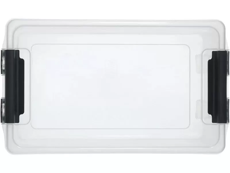 Ящик 400х225х150 с крышкой на клипсах, объем 10, прозрачный, код:28550