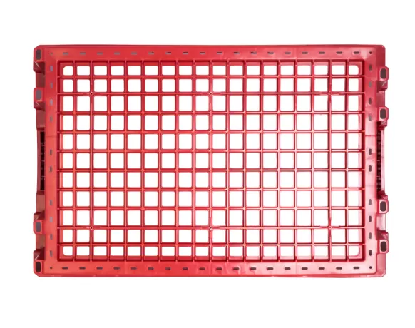 Ящик перфорированный 600×400×152, арт.: 403, объём 27, красный, код: 01466