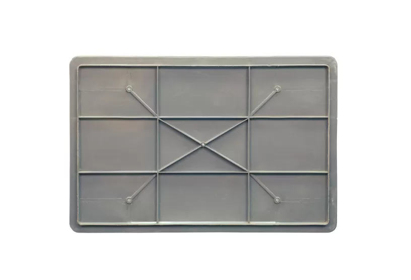 Ящик сплошной 600×400×410 мм, объем 84 л., арт.: 203-2, серый, код: 05540