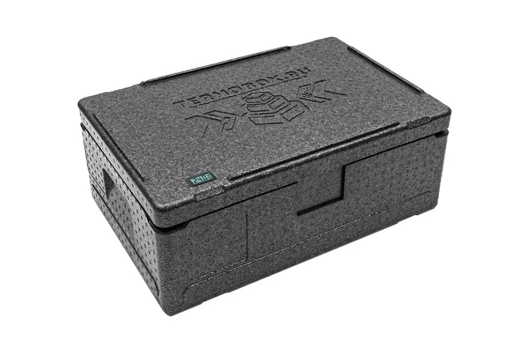 Контейнер 600х400х240 32л. изотермический, с датчиком температуры, с крышкой, плотность 55, код: 40421