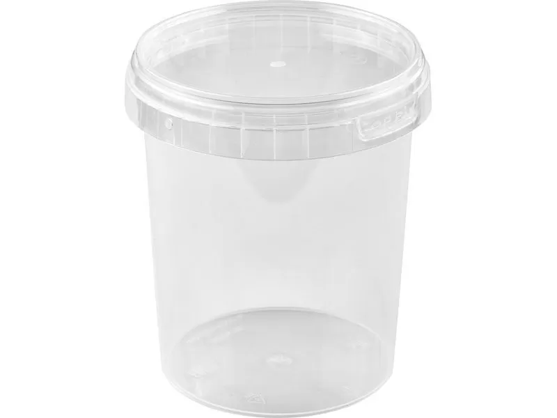 Банка круглая одноразовая с контрольным замком, 520мл