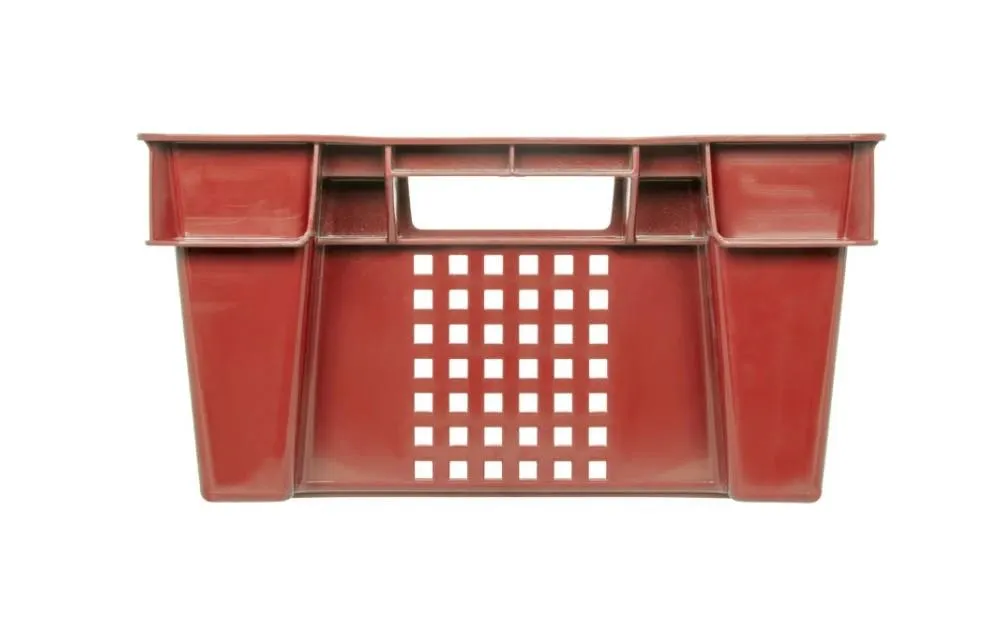 Ящик перфорированный 600×400×200, арт.: 102-1, объём 38, красный, код: 02348