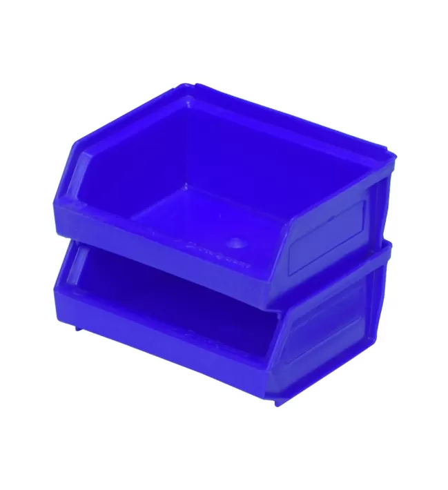 Ящик сплошной 96×105×45 мм, объем 0.45 л., арт.: 7924, синий, код: 02747