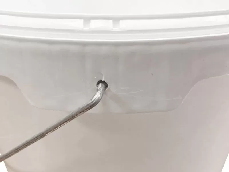 Ведро 21,3л круглое с металлической ручкой с белой крышкой, код: 36214