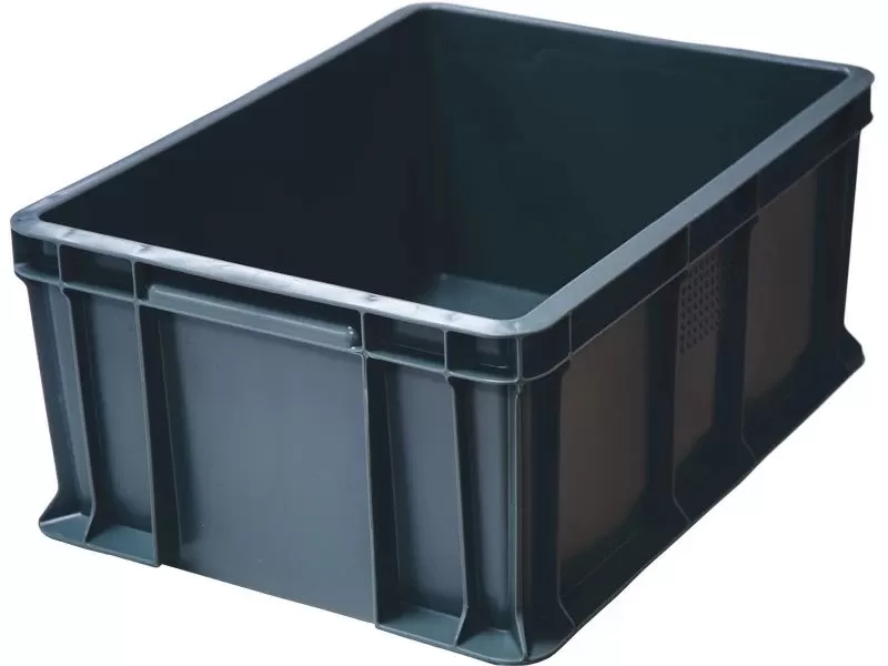 Ящик сплошной 400×300×180 мм, объем 16.6 л., арт.: 702.03.02, серый, код: 19444