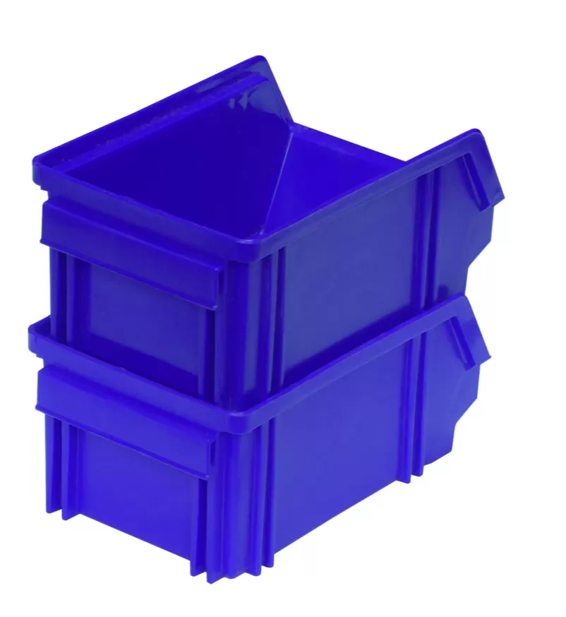 Ящик сплошной 170×105×75 мм, объем 1.34 л., арт.: 7968, синий, код: 01706