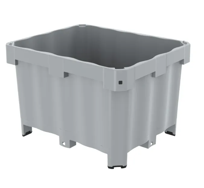 Контейнер п/э 1200х1000х803 сплошной, конусный, на ножках, код: 36659