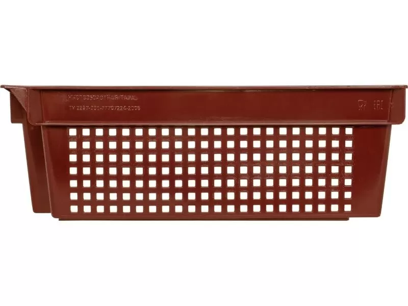 Ящик перфорированный 600×400×200, арт.: 102-У, объём 37, красный, код: 09228