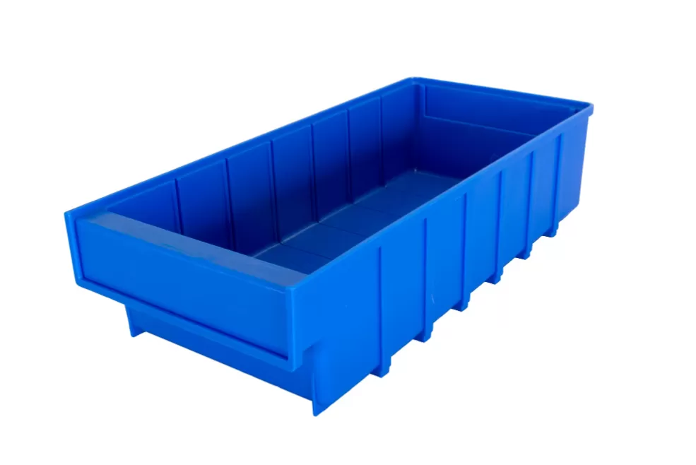 Ящик сплошной 400×185×100 мм, объем 7.4 л., арт.: 6003, синий, код: 10460