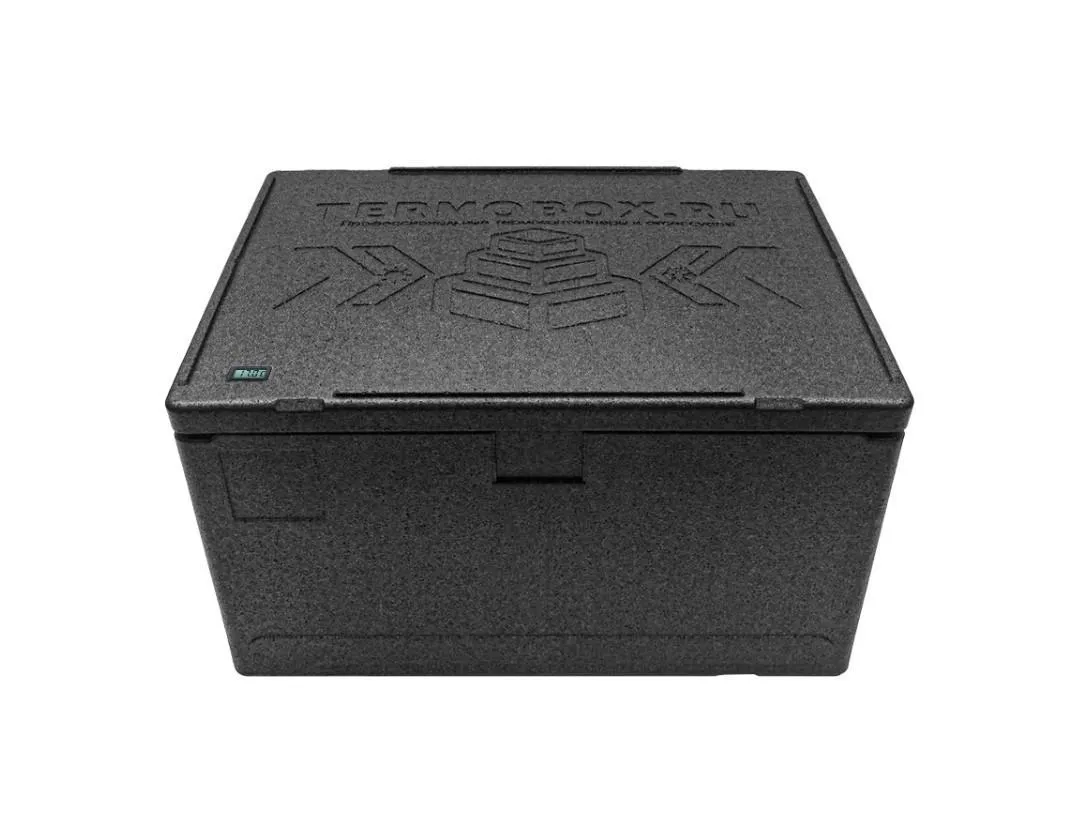 Контейнер 600х400х320 131л. изотермический, с датчиком температуры, с крышкой, плотность 55, код: 40425