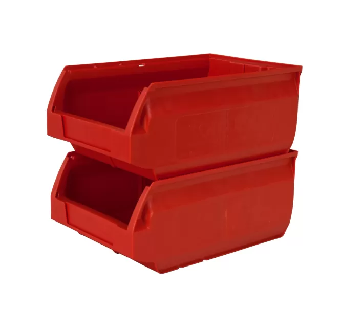 Ящик сплошной 350×230×150 мм, объем 12.08 л., арт.: 5003, красный, код: 10038