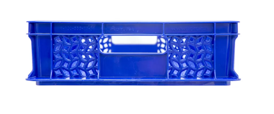 Ящик перфорированный 600×400×120, арт.: 704.01.01 м, объём 22, синий, код: 16387