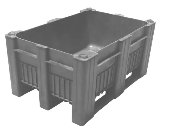 Контейнер п/э 1200х800х540 сплошной, на 3-х полозьях, код: 36215