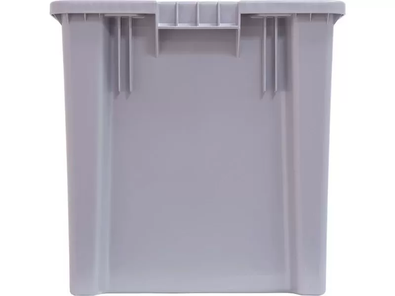 Ящик п/э 600x400x400 сплошной, серый, код:31289