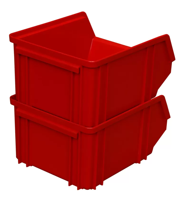 Ящик сплошной 290×230×150 мм, объем 10.01 л., арт.: 7962, красный, код: 00566