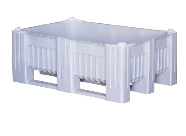 Контейнер п/э 1200х800х435 сплошной, на 3 полозьях, код: 21415