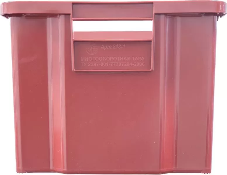 Ящик сплошной 600×400×300 мм, объем 52 л., арт.: 218-1, красный, код: 19566