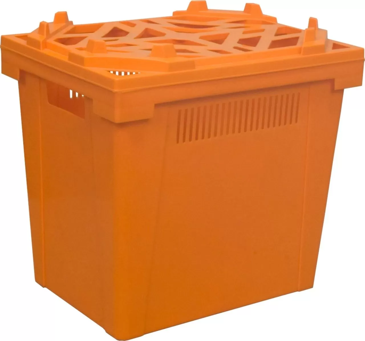 Ящик сплошной 400×300×350 мм, объем 42 л., арт.: 434, оранжевый, код: 05538