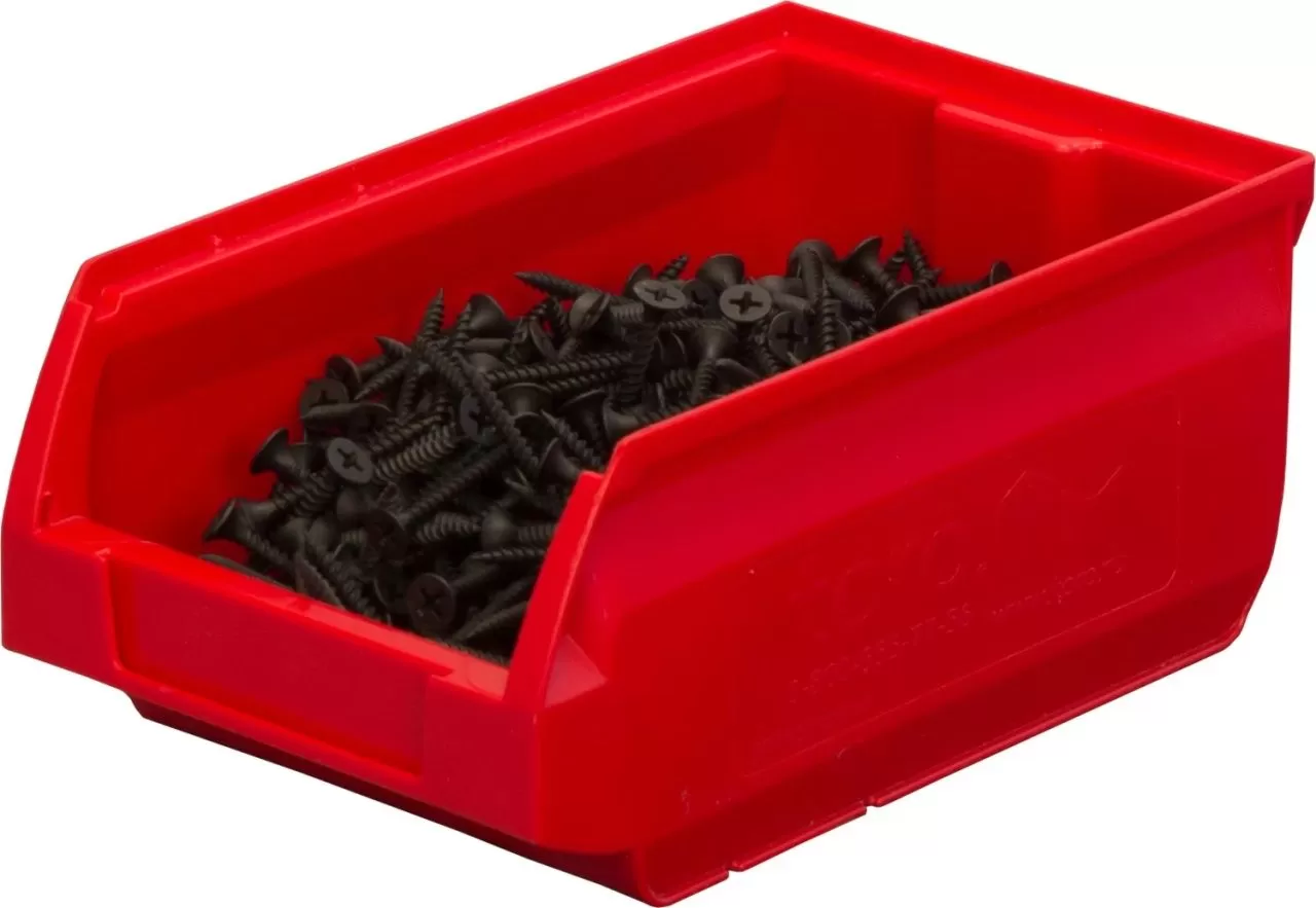 Ящик сплошной 170×105×75 мм, объем 1.34 л., арт.: 5001, красный, код: 10034