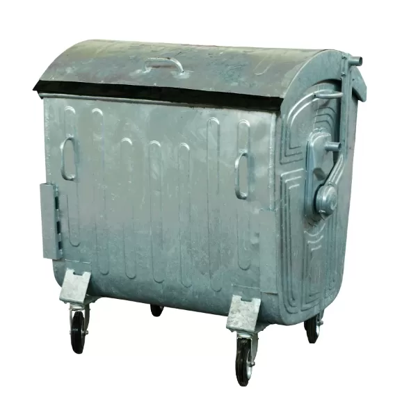 Мусорный контейнер на колёсах (1100 л) оцинкованный, арт. МКЦ-1100 , код: 02931