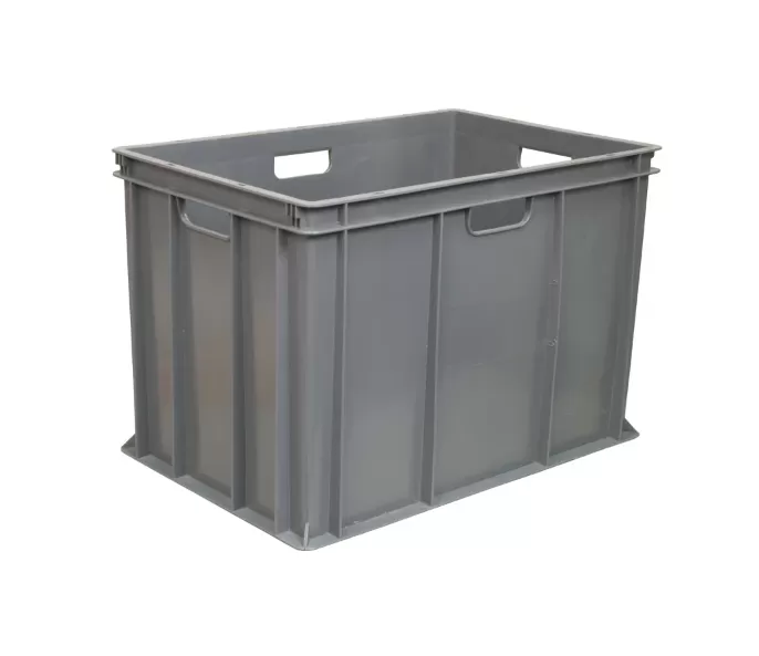 Ящик сплошной 600×400×410 мм, объем 84 л., арт.: 203-2, серый, код: 05540