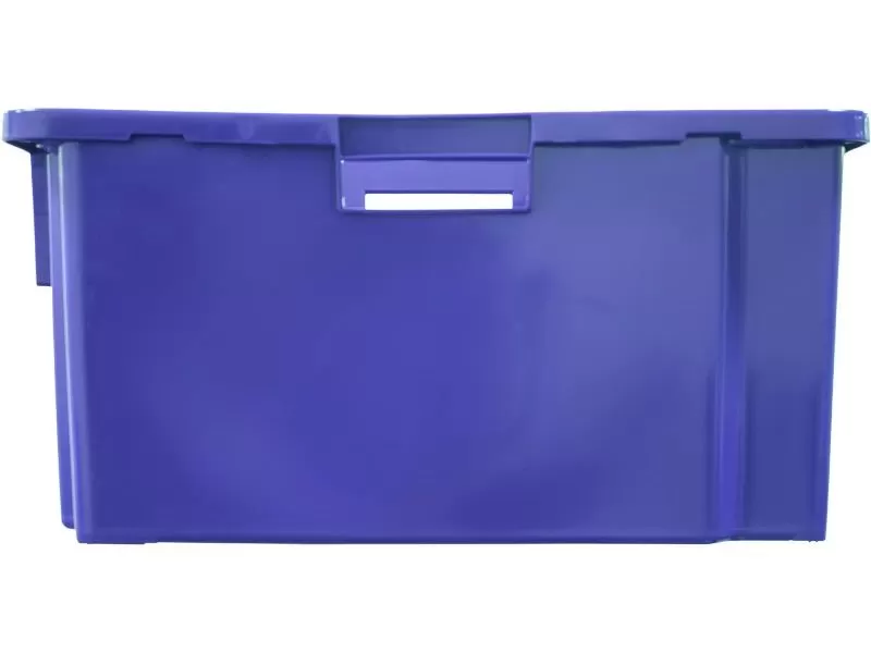 Ящик сплошной 600×400×300 мм, объем 52 л., арт.: 218-1, синий, код: 19570