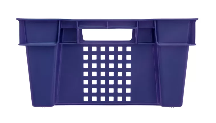 Ящик перфорированный 600×400×200, арт.: 102-У, объём 37, синий, код: 09581