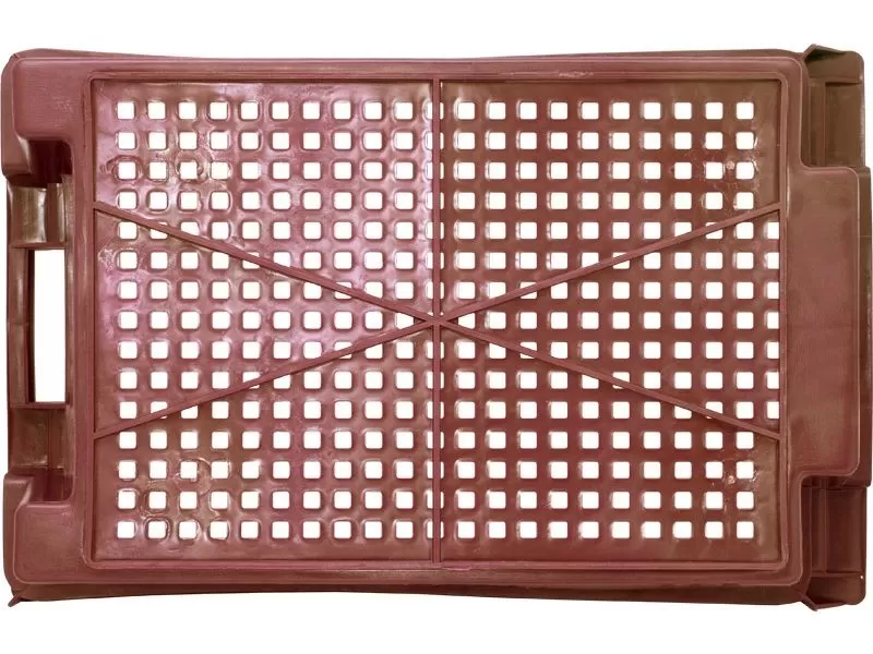 Ящик перфорированный 600×400×200, арт.: 102-У, объём 37, красный, код: 09228