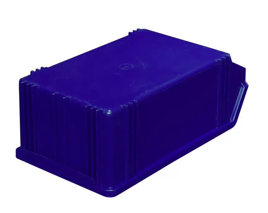 Ящик сплошной 400×230×150 мм, объем 13.8 л., арт.: 7963, синий, код: 01670