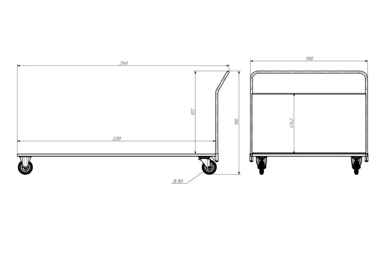 Тележка платформенная НЕГАБАРИТ